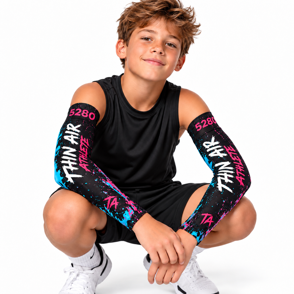 Drip Fade Arm Sleeve / Leg Sleeve — Black/Pink (2-Pack)