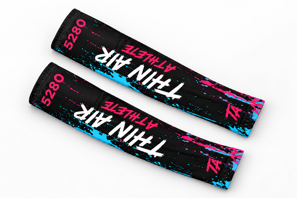 Drip Fade Arm Sleeve / Leg Sleeve — Black/Pink (2-Pack)