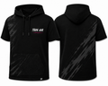 Blackout Drip Short Sleeve Hoodie — Black