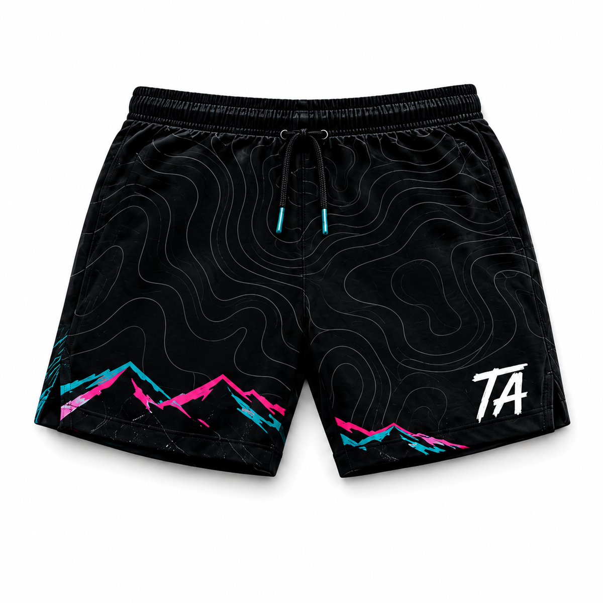 Blackout Mountain Topo Shorts — Black